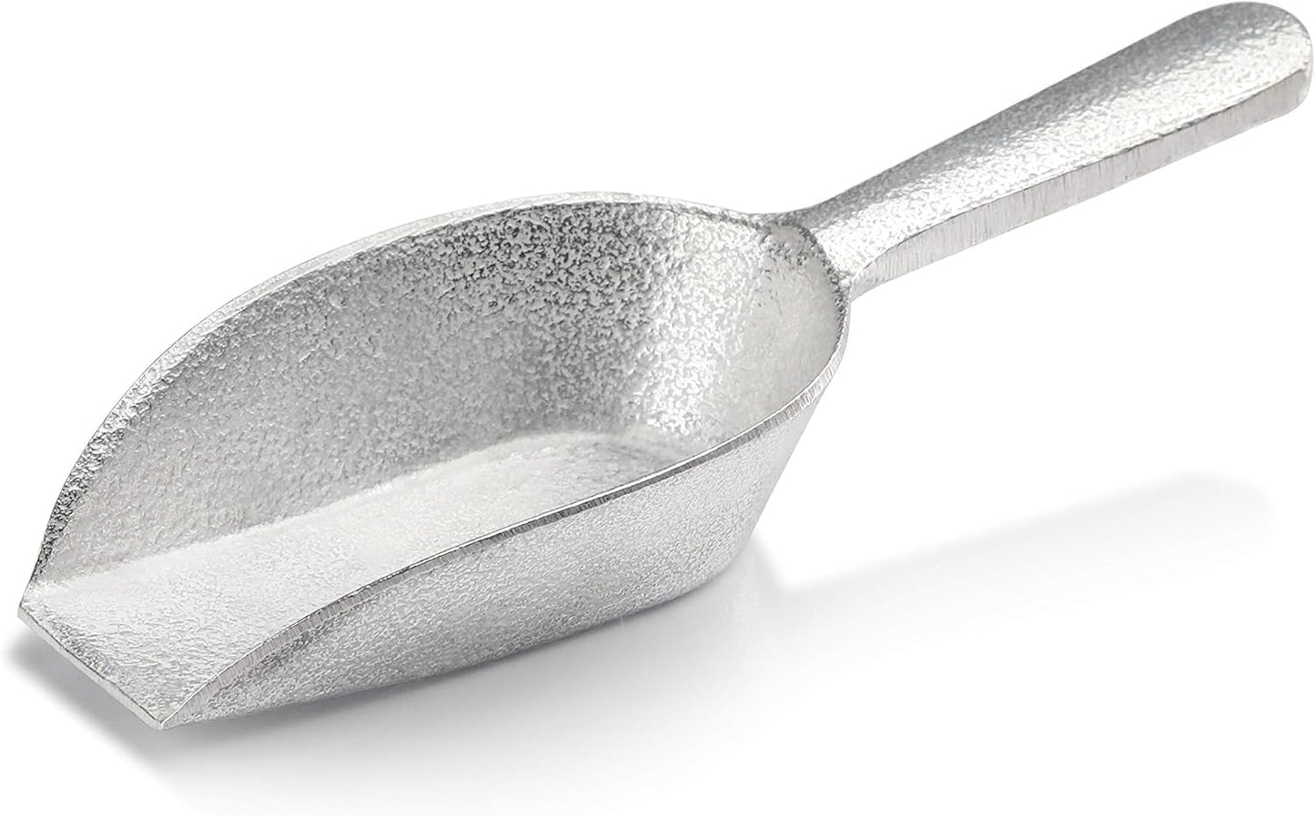 Cast Aluminum Flat Bottom Utility Scoop, 1oz, Extra Small Size, Silver, Hand Wash Only