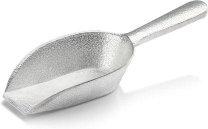 Cast Aluminum Flat Bottom Utility Scoop, 1oz, Extra Small Size, Silver, Hand Wash Only