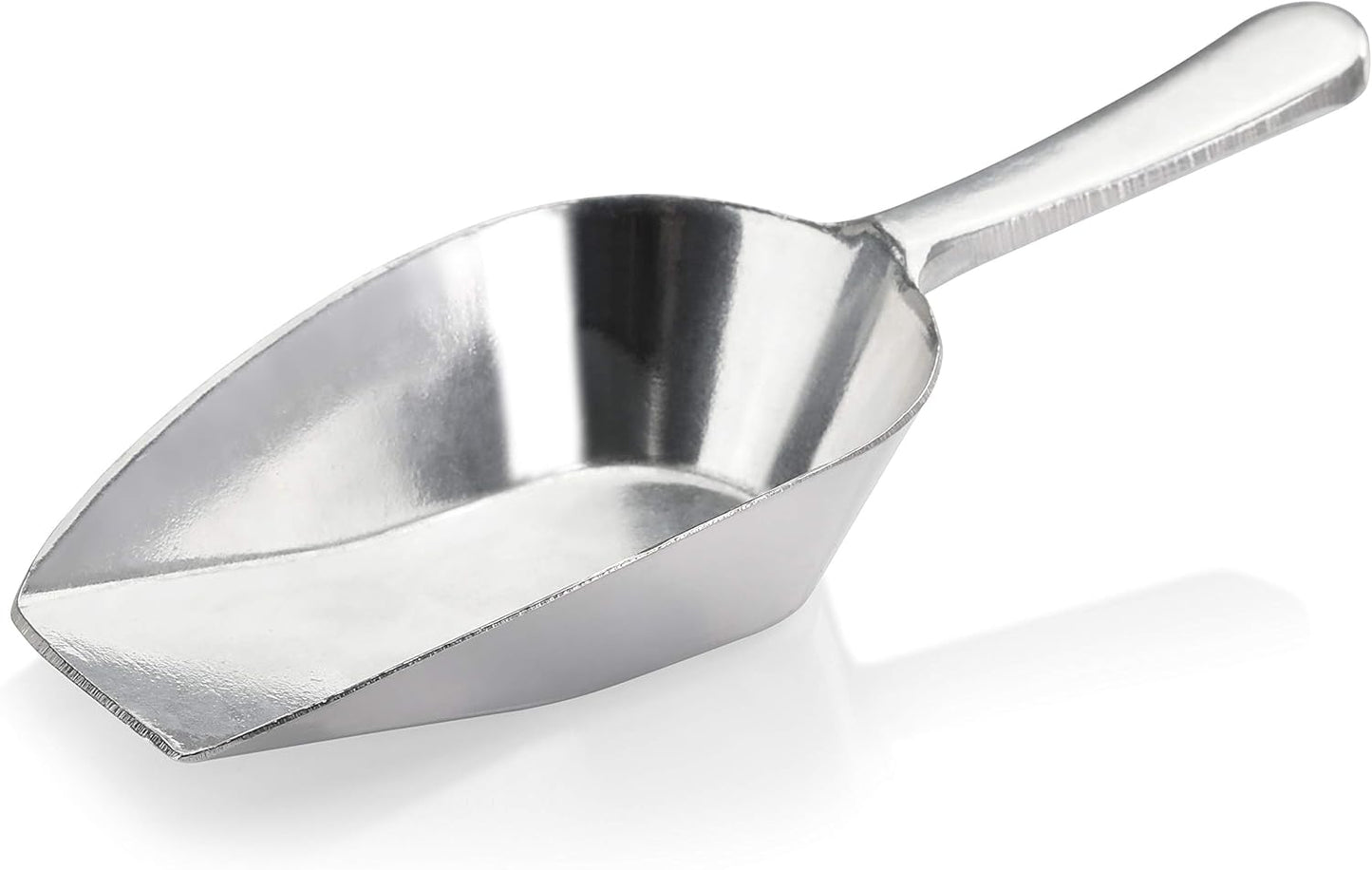 Cast Aluminum Flat Bottom Utility Scoop, 1oz, Extra Small Size, Silver, Hand Wash Only