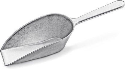 Cast Aluminum Flat Bottom Utility Scoop, 1oz, Extra Small Size, Silver, Hand Wash Only