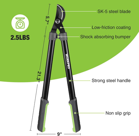 27" Garden Bypass Lopper, Tree Trimmer with 1.6" Cutting Capacity