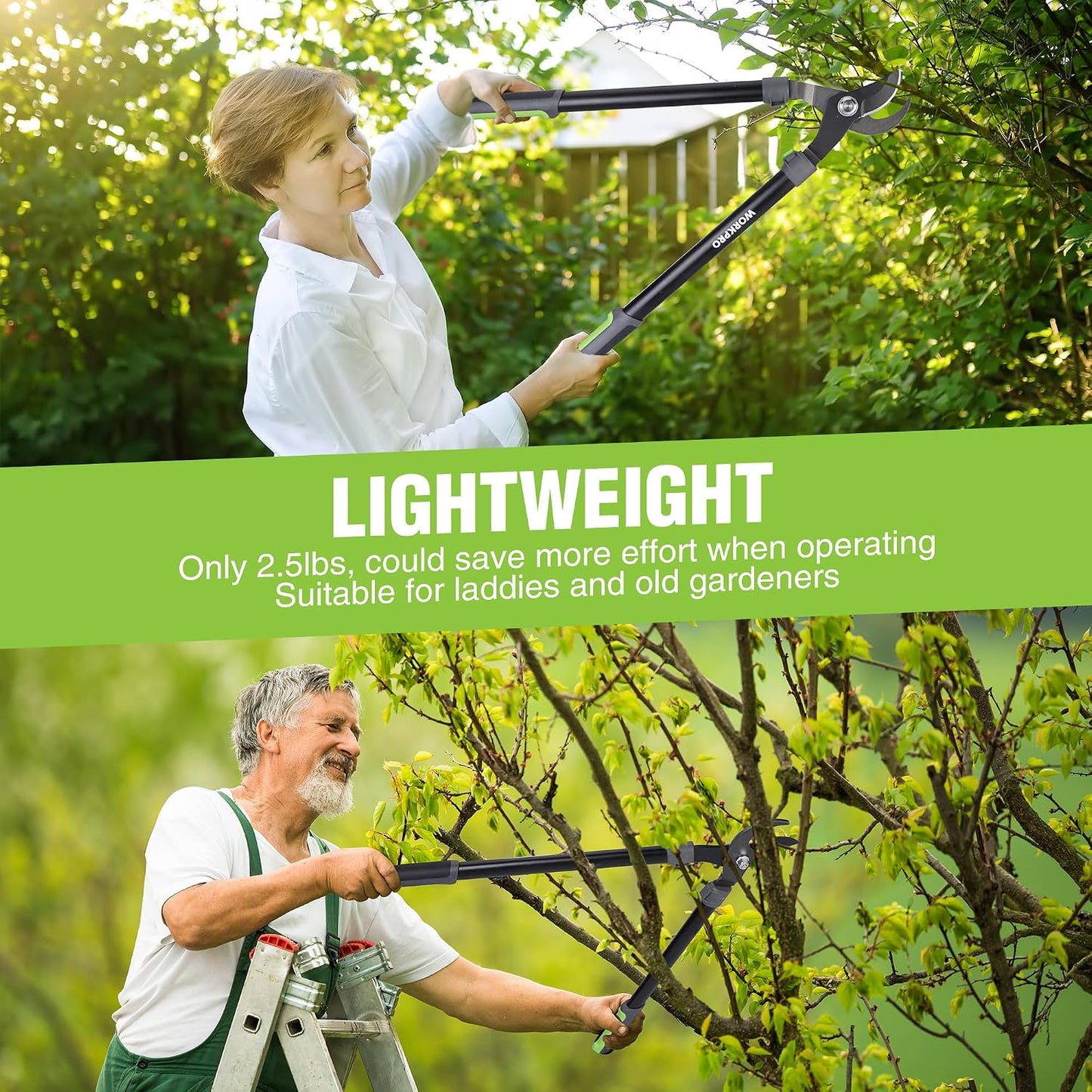 27" Garden Bypass Lopper, Tree Trimmer with 1.6" Cutting Capacity