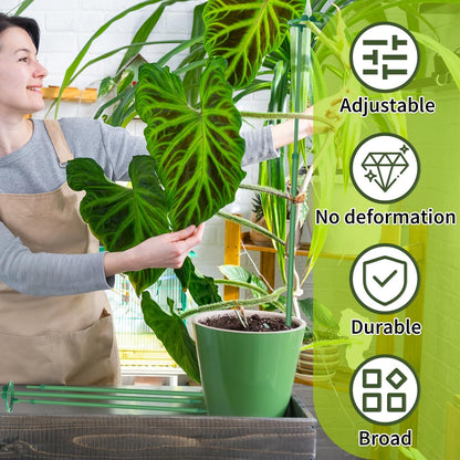 Extendable Monstera Plant Stakes, Support Sticks with Clips 5 Pack