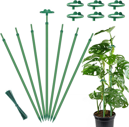 Extendable Monstera Plant Stakes, Support Sticks with Clips 5 Pack
