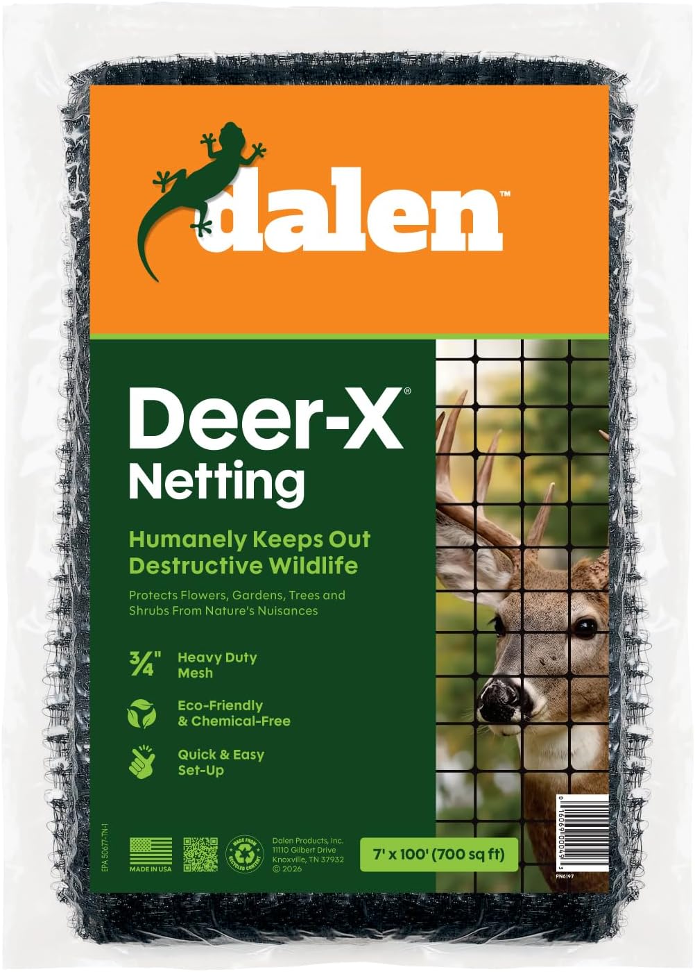 Deer-X Protective Netting for Gardens & Landscapes - 7 ft x 100 ft