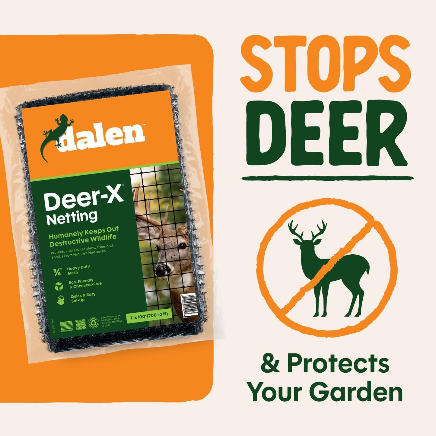 Deer-X Protective Netting for Gardens & Landscapes - 7 ft x 100 ft
