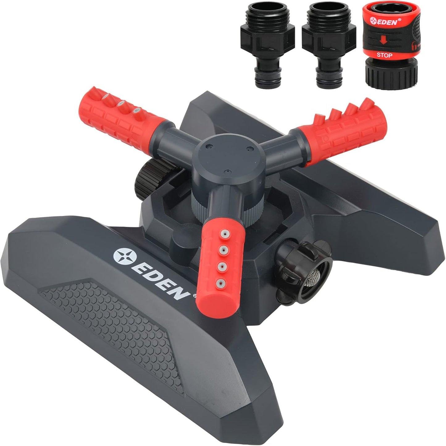 94120 Automatic Rotating Lawn and Garden Sprinkler for Yard, Large Area Coverage W/Quick Connect Starter Set, Weighted Base