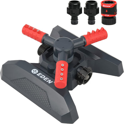 94120 Automatic Rotating Lawn and Garden Sprinkler for Yard, Large Area Coverage W/Quick Connect Starter Set, Weighted Base