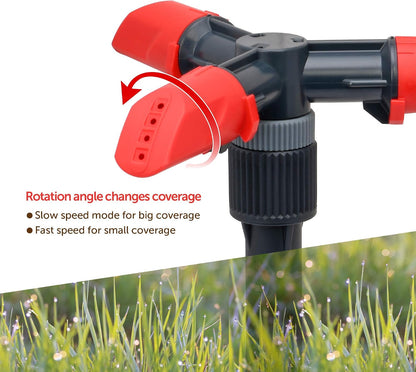 94120 Automatic Rotating Lawn and Garden Sprinkler for Yard, Large Area Coverage W/Quick Connect Starter Set, Weighted Base