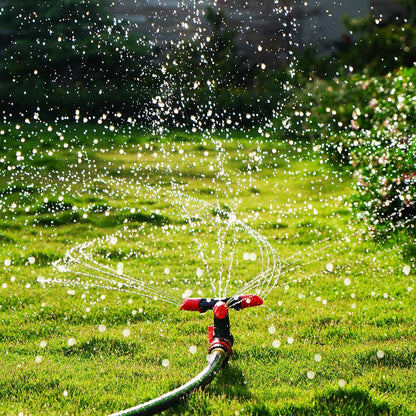 94120 Automatic Rotating Lawn and Garden Sprinkler for Yard, Large Area Coverage W/Quick Connect Starter Set, Weighted Base