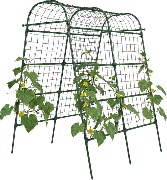 Garden Arch Trellis for Climbing Plants Outdoor, 7 Ft Tall Cucumber Trellis