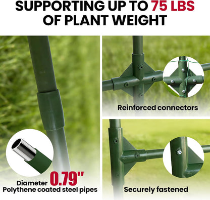 Garden Arch Trellis for Climbing Plants Outdoor, 7 Ft Tall Cucumber Trellis