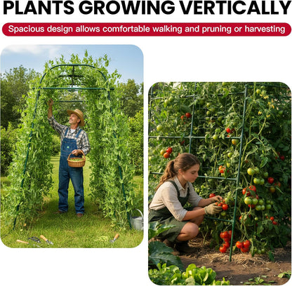 Garden Arch Trellis for Climbing Plants Outdoor, 7 Ft Tall Cucumber Trellis
