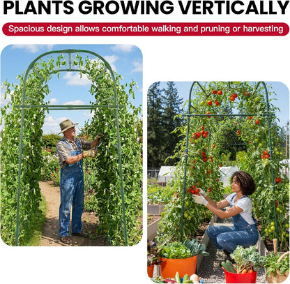 Garden Arch Trellis for Climbing Plants Outdoor, 7 Ft Tall Cucumber Trellis