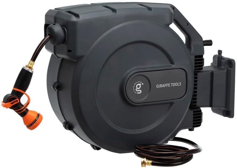 Retractable Garden Hose Reel 5/8"115FT Wall Mount Auto Rewind