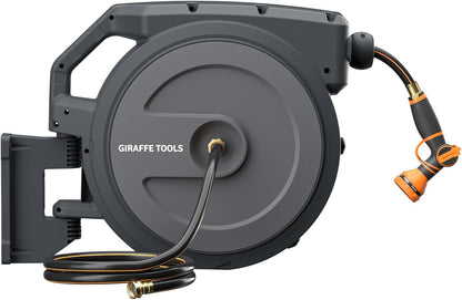 Retractable Garden Hose Reel 5/8"115FT Wall Mount Auto Rewind