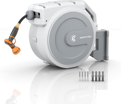 Retractable Garden Hose Reel 5/8"115FT Wall Mount Auto Rewind