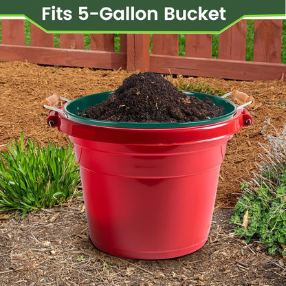 Large 14.57" Soil Sifter with 5 Interchangeable Stainless Steel Mesh Screens (1/3/6/9/12mm) + Stainless Steel Hand Trowel + Galvanized Garden Sieve for Compost, Sand, Gravel & Cat Litter (Silver)