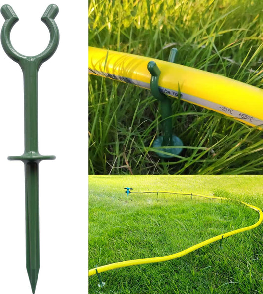 Garden Hose Holder Stake Set of 36 - Durable Plastic fits 3/4 inch Hose Guides for Lawn,Yard & Plant Care, Soaker Hose Support, Kink-Free Watering (Fits 3/4” Hoses)