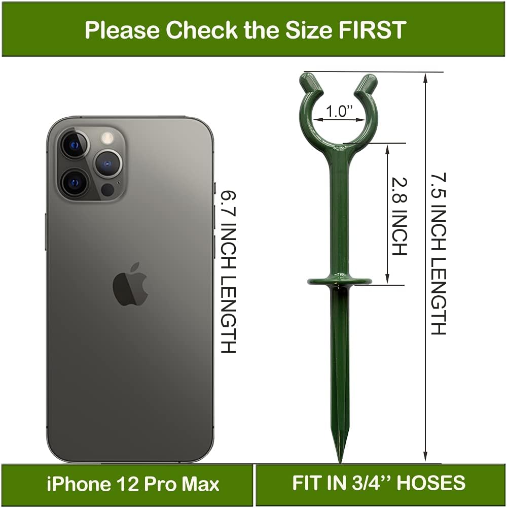 Garden Hose Holder Stake Set of 36 - Durable Plastic fits 3/4 inch Hose Guides for Lawn,Yard & Plant Care, Soaker Hose Support, Kink-Free Watering (Fits 3/4” Hoses)