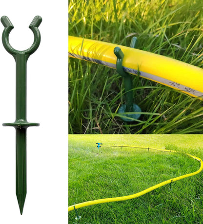 Garden Hose Holder Stake Set of 36 - Durable Plastic fits 3/4 inch Hose Guides for Lawn,Yard & Plant Care, Soaker Hose Support, Kink-Free Watering (Fits 3/4” Hoses)