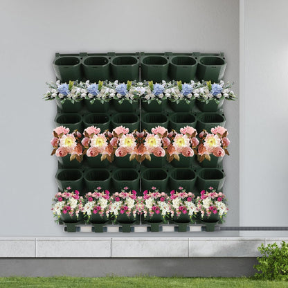 Self Watering Planter Wall Mounted, 36 Pockets Automatic Drip Irrigation System with Timer,Vertical Garden Flower Pot for Balcony,Garden,Home,9.84ft Hose