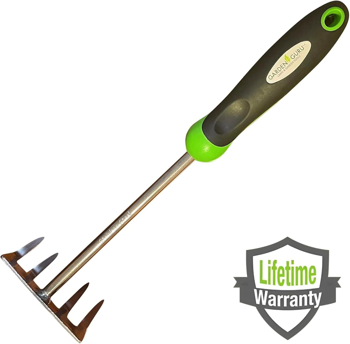 Stainless Steel Hand Rake Cultivator Tiller Tool - Stainless Steel for Ultimate Strength - Rust Resistant - Ergonomic Handle - Great for Gardening Cultivating Loosening Weeding Mulching