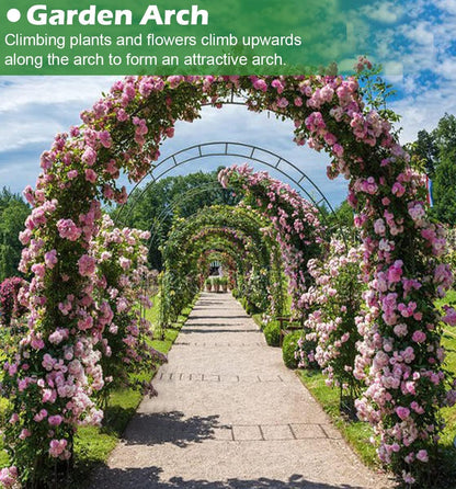 Extra Large Garden Arch 7.2Ft Wide 9.2Ft High, Black