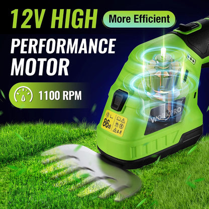 12V Cordless Grass Shear & Shrubbery Trimmer with Battery & Charger