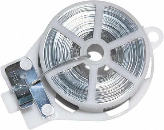 100ft (30m) Plastic Oval Twist Tie Spool with Cutter (Clear -1pc)