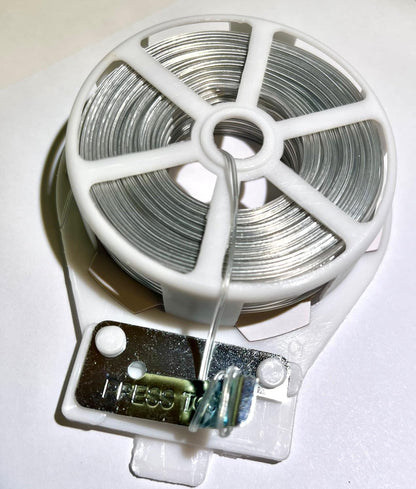 100ft (30m) Plastic Oval Twist Tie Spool with Cutter (Clear -1pc)