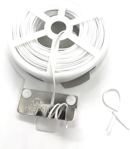 100ft (30m) Plastic Oval Twist Tie Spool with Cutter (Clear -1pc)