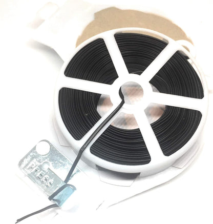 100ft (30m) Plastic Oval Twist Tie Spool with Cutter (Clear -1pc)