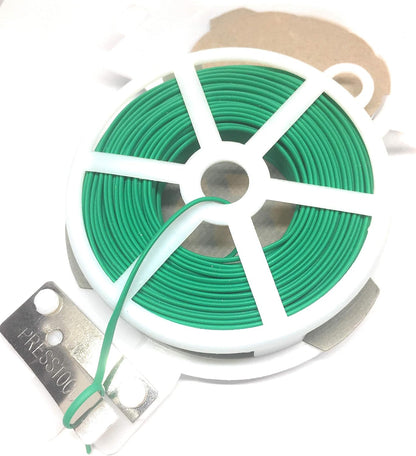 100ft (30m) Plastic Oval Twist Tie Spool with Cutter (Clear -1pc)