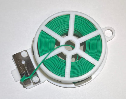 100ft (30m) Plastic Oval Twist Tie Spool with Cutter (Clear -1pc)