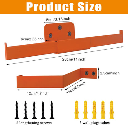 1 Pack Backpack Leaf Blower Hanger with Hose Holder, Heavy-Duty Orange Rack