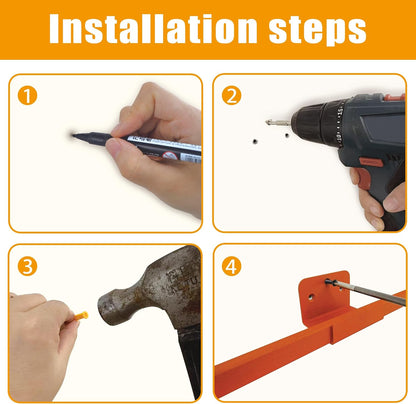 1 Pack Backpack Leaf Blower Hanger with Hose Holder, Heavy-Duty Orange Rack