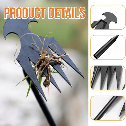 Weed Puller Tool, 4-Claw Manganese Steel Gardening Hand Weeding Tool, Weed Remover for Crabgrass Dandelion, 17-Inch Manual Soil Loosening and Transplanting Claw for Yard Flower Beds & Light Digging