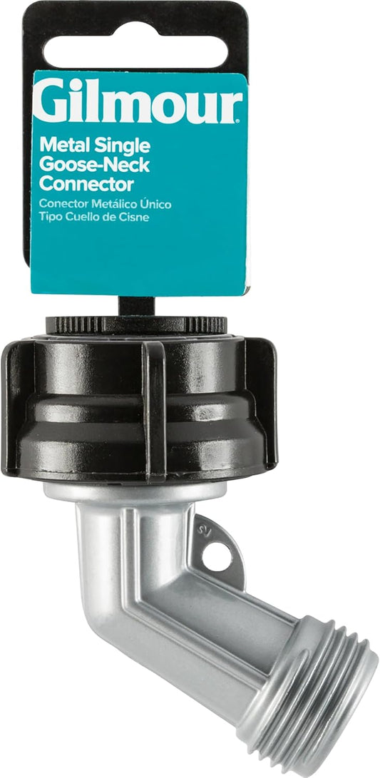 Heavy Duty Garden Hose Elbow Connector, 45 Degree Metal Water Hose Connector with Swivel Connect