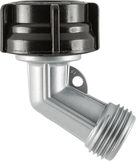 Heavy Duty Garden Hose Elbow Connector, 45 Degree Metal Water Hose Connector with Swivel Connect