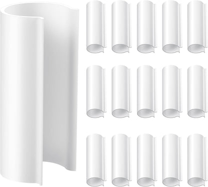 64 Pieces ABS Pipe Clips Pool Cover Clamps, 1/2 Inch, White