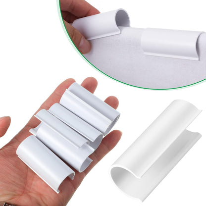 64 Pieces ABS Pipe Clips Pool Cover Clamps, 1/2 Inch, White