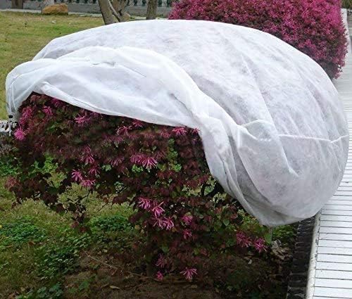 Plant Cover Warm Worth Frost Blanket 0.55oz 40" Hx60 Dia Rectangle Hanging Plant JacketShrub Jacket for Season Extension&Frost Protection,White