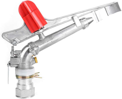 1.5in 360° Agriculture Farm Irrigation Sprinklers, Adjustable Impact Gun Sprinkler with Nozzle Set Large Area Irrigation Watering Spray Gun, Female Thread Rocking Arm Rotation Accessories