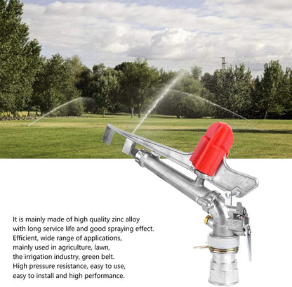 1.5in 360° Agriculture Farm Irrigation Sprinklers, Adjustable Impact Gun Sprinkler with Nozzle Set Large Area Irrigation Watering Spray Gun, Female Thread Rocking Arm Rotation Accessories