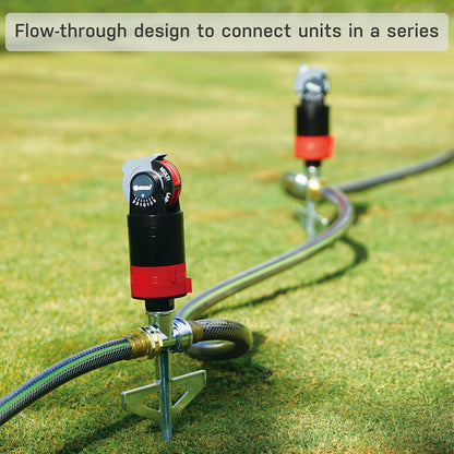 94143 Multi-Pattern Sprinkler Plus One-Direction Misting System with Metal Sprike Set; Gear Drive, Heavy Duty, Gardening Watering System, Garden&Lawns, 5 Pattern, Coverage up to 3737sq.ft