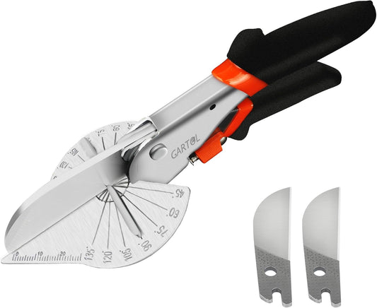 45-135° Adjustable Miter Shears, Quarter Round Cutter for PVC & Trim