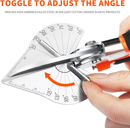45-135° Adjustable Miter Shears, Quarter Round Cutter for PVC & Trim