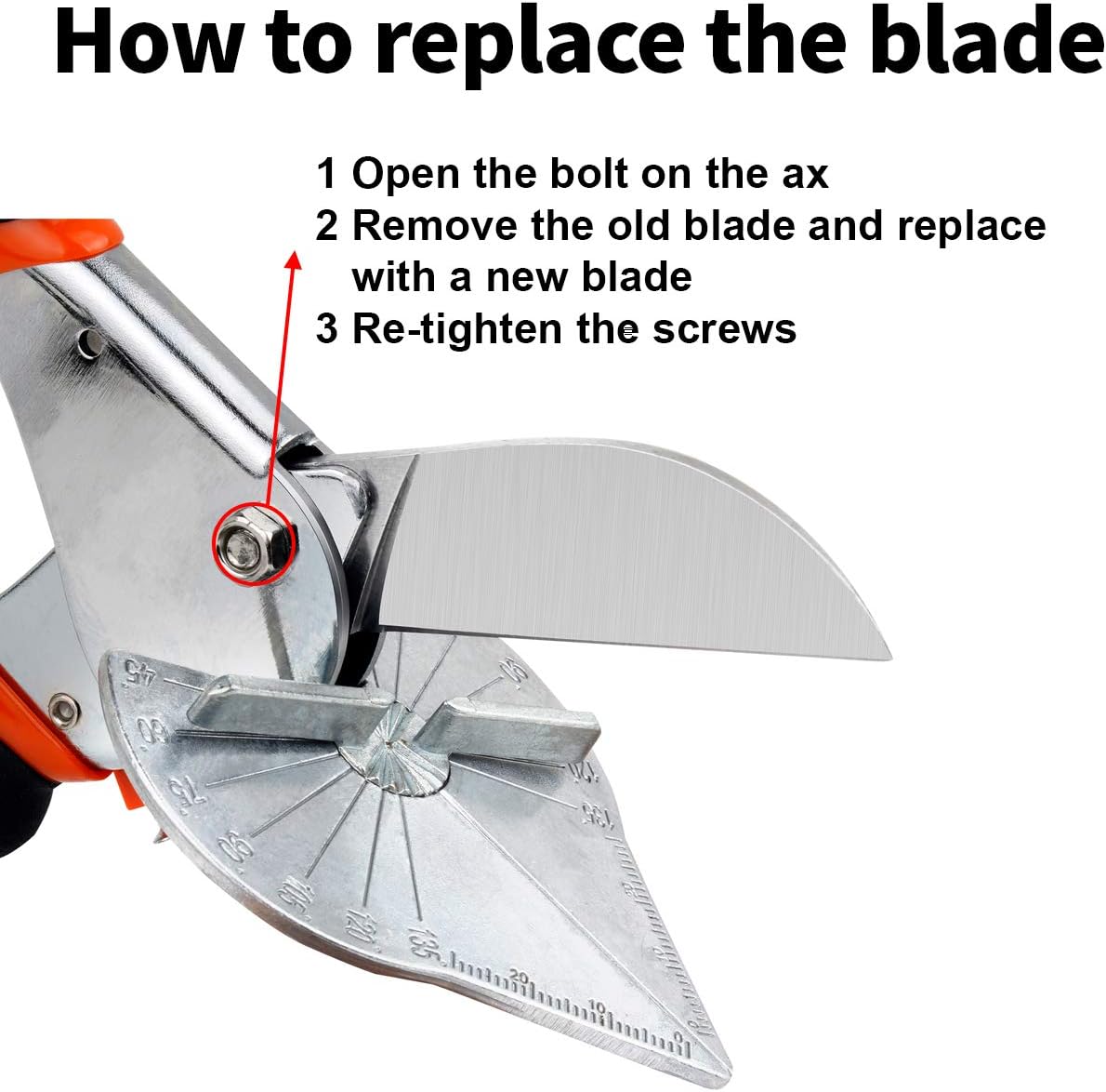45-135° Adjustable Miter Shears, Quarter Round Cutter for PVC & Trim