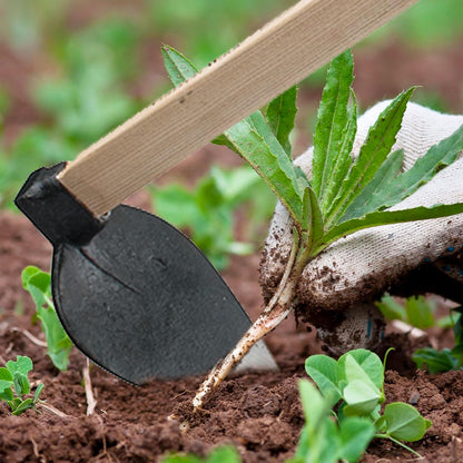 Hoe Garden Tool - 41” Heart-Shaped Steel Garden Hoe with European Ash Wood Handle - Heavy Duty Multipurpose Gardening Tools for Weeding, Digging, and Loosening Soil